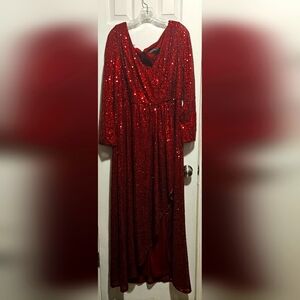 Formal Red Sequin dress size 22